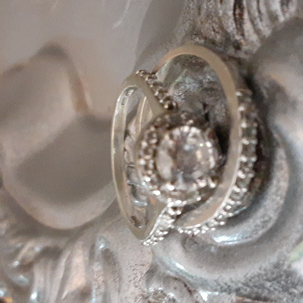 Bridal Set SterlingSilver925 & Cz's #Beautiful#Size 6
